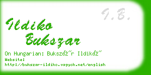 ildiko bukszar business card